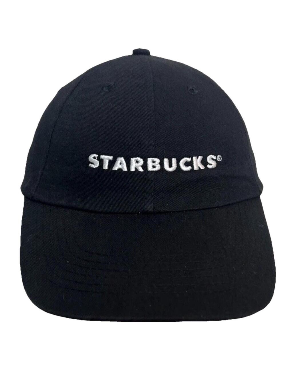 Starbucks Coffee Employee Worker Hat Uniform Black Cap Strapback Job Cap